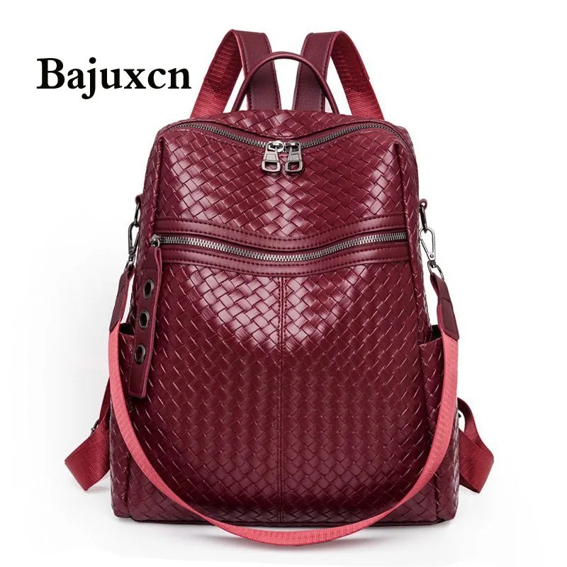 Fashion Backpack Women 2021 New Large Capacity Woven Pattern PU Leather Bagpack Big High Quality Ladies Leisure Travel Bag Pack
Fashion Backpack Women 2021 New Large Capacity Woven Pattern PU Leather Bagpack Big High Quality Ladies Leisure Travel Bag Pack