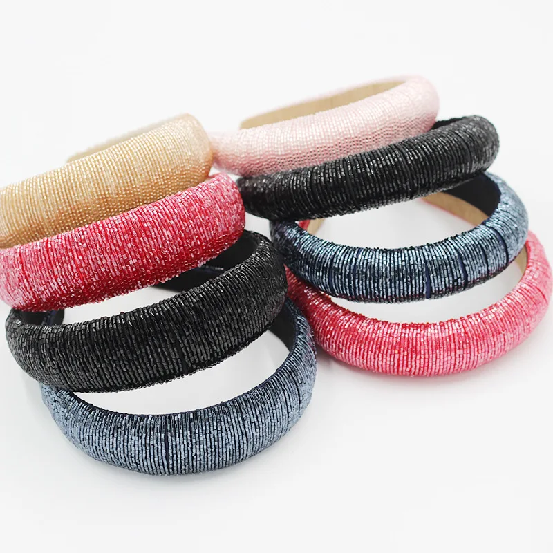Fashion high-end sponge headband simple broad-sided fashion handmade beaded net red temperament headband Korean hair accessories
Fashion high-end sponge headband simple broad-sided fashion handmade beaded net red temperament headband Korean hair accessories