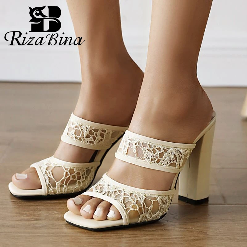 RIZABINA Women High Heel Sandals Thick Heel Open Toe Summer Shoes Women Sexy Fashion Party Shoes Women Footwear Size 34-43
RIZABINA Women High Heel Sandals Thick Heel Open Toe Summer Shoes Women Sexy Fashion Party Shoes Women Footwear Size 34-43