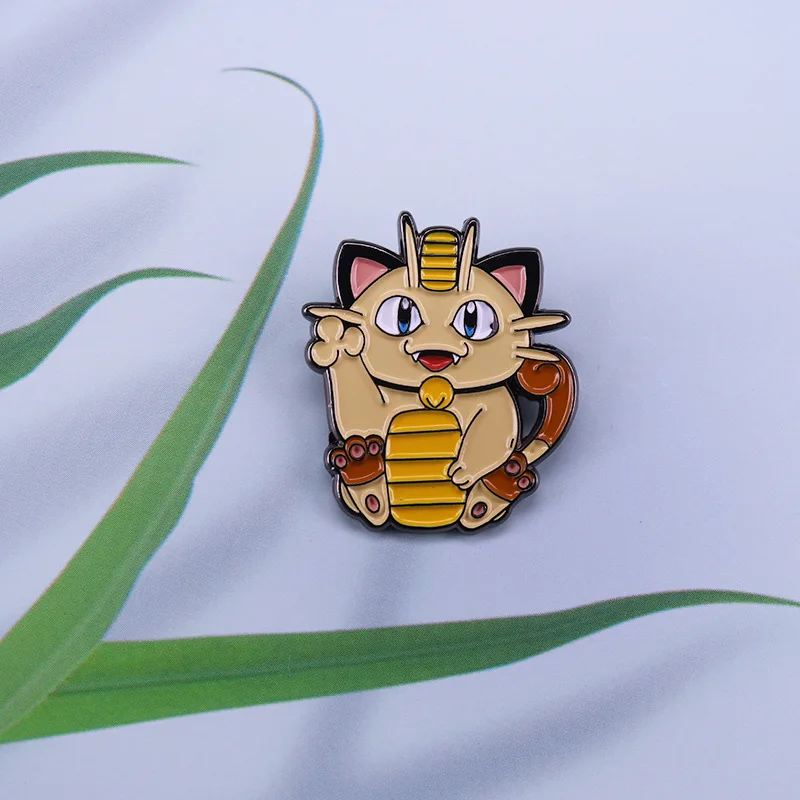 Значок на лацкан в виде кошки эмалированная брошь с героями мультфильмов |