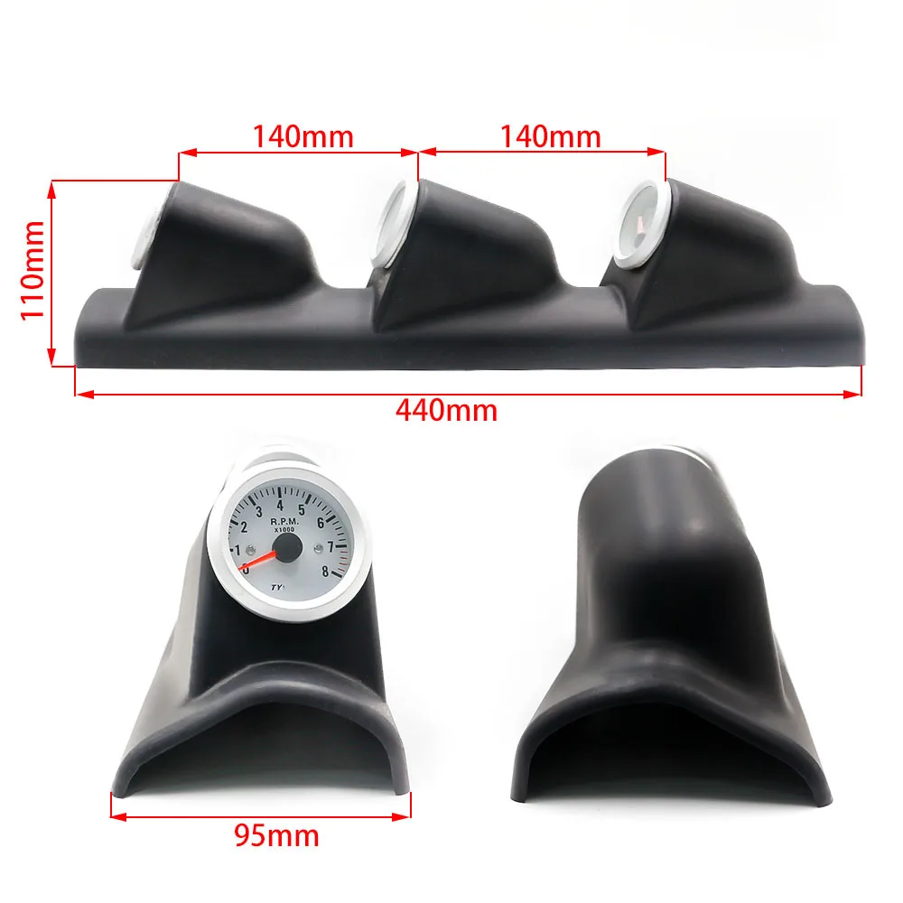 Automobile refit tonal meter water temperature gauge oil pressure gauge three-in-one racing instrument with left drive three
Automobile refit tonal meter water temperature gauge oil pressure gauge three-in-one racing instrument with left drive three