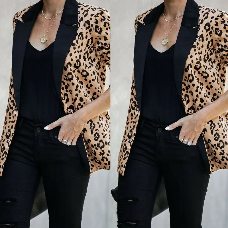 2020 New Style Blazers Fashion Women Leopard Print Sexy Winter Warm Wind Coat Cardigan Long Overcoat Outwear Casual Blazers
2020 New Style Blazers Fashion Women Leopard Print Sexy Winter Warm Wind Coat Cardigan Long Overcoat Outwear Casual Blazers