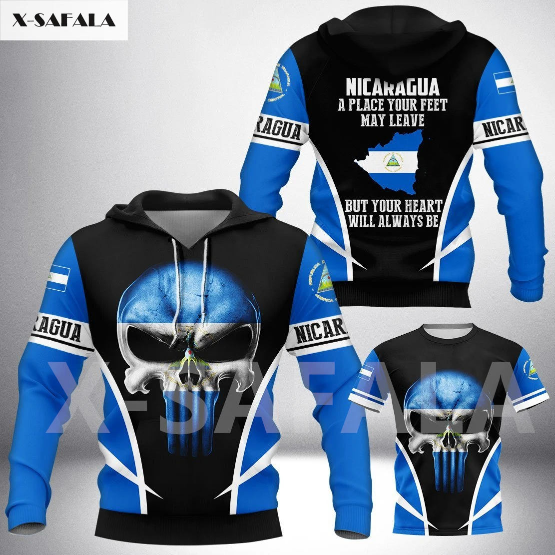 Nicaragua National Emblem Skull Country Map Flag 3D All Printed Hoodie Man Women Harajuku Zipper Pullover Sweatshirt Jacket
Nicaragua National Emblem Skull Country Map Flag 3D All Printed Hoodie Man Women Harajuku Zipper Pullover Sweatshirt Jacket