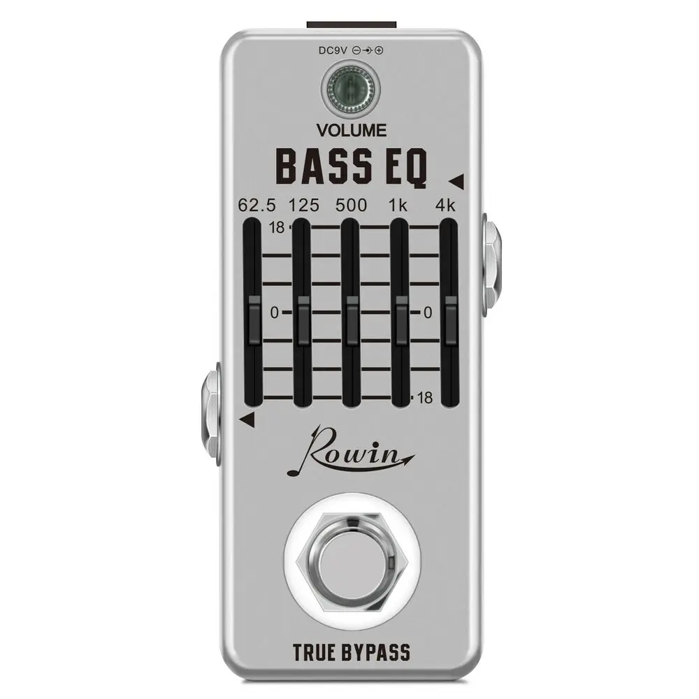 

Педаль для гитарных эффектов Lef-317B Bass Eq, эквалайзер, 5-полосный EQ педаль для бас-гитары, педаль с эффектами True Bypass, регулировка тона US