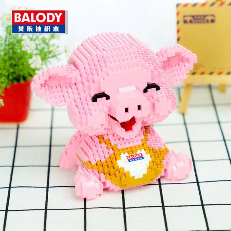 BALODY 16125 1350pcs Smile Pink Pig Kawaii Animal Model DIY Mini Diamond Building Blocks Bricks Educational Toys for Children
BALODY 16125 1350pcs Smile Pink Pig Kawaii Animal Model DIY Mini Diamond Building Blocks Bricks Educational Toys for Children