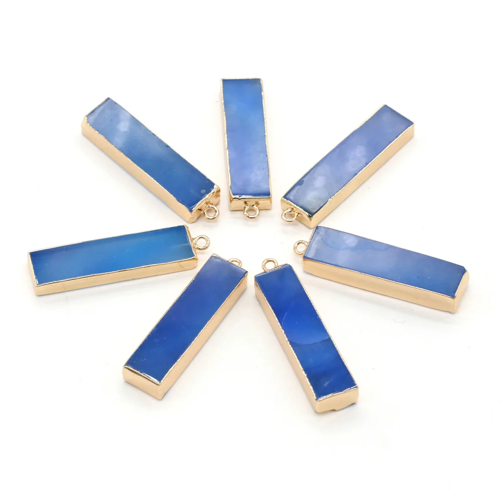 Natural Stone Blue Agate Pendant Exquisite Rectangular Charm for Jewelry Making DIY Necklace Accessories Christmas Gift 8x38mm
Natural Stone Blue Agate Pendant Exquisite Rectangular Charm for Jewelry Making DIY Necklace Accessories Christmas Gift 8x38mm