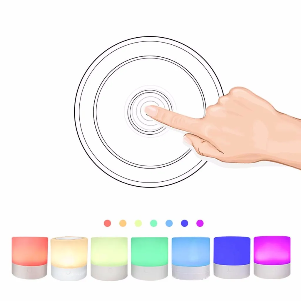 7 Colors Night Light Kids Simple Silicone LED Lamp Touch Sensor Light Cute Night Lamp Children Bedroom Lamp
7 Colors Night Light Kids Simple Silicone LED Lamp Touch Sensor Light Cute Night Lamp Children Bedroom Lamp