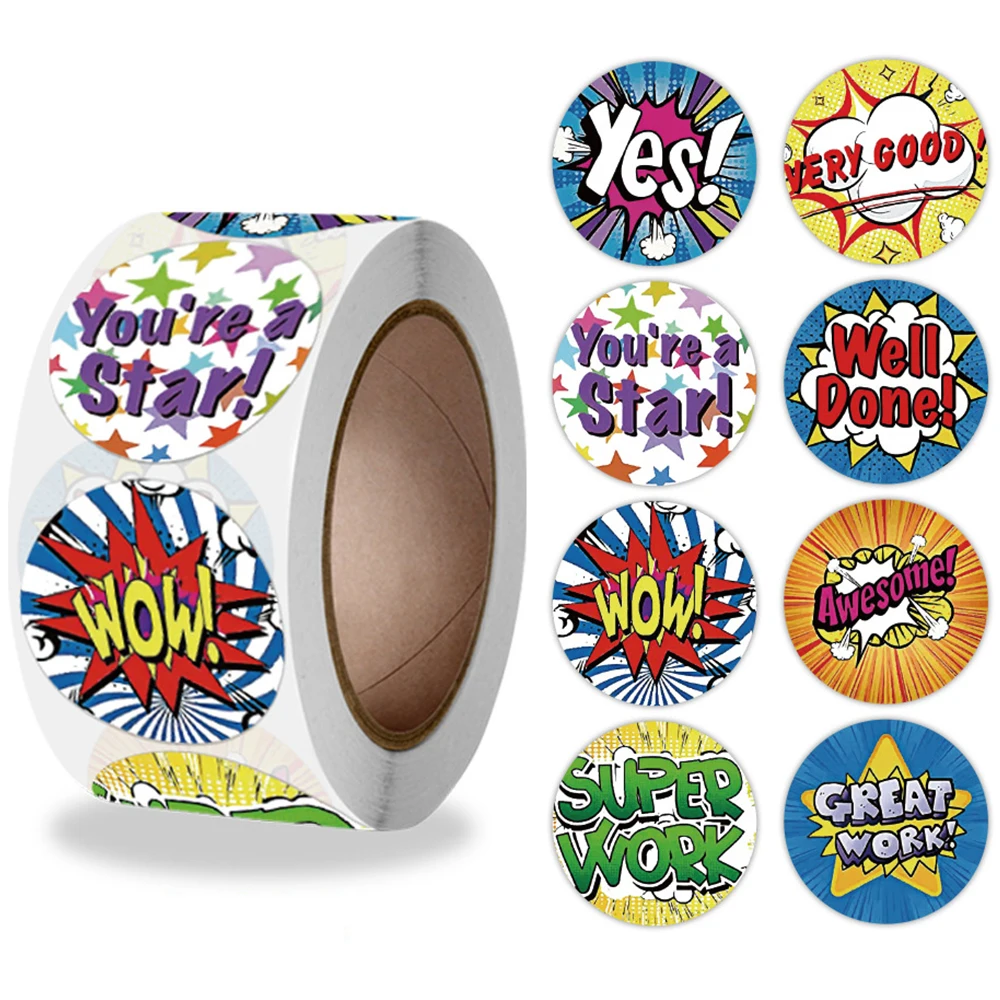 500 Pcs Reward Stickers English Very Good Cartoon Cute Words For School Student Kids Classic Toys 1 Inch Encouragement Sticker
500 Pcs Reward Stickers English Very Good Cartoon Cute Words For School Student Kids Classic Toys 1 Inch Encouragement Sticker