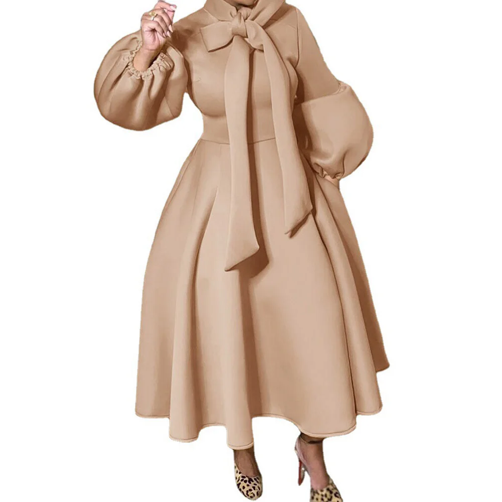 2021 New Dresses For Women White Lantern long Sleeve High Waist A Line Mid Calf Vintage Elegant Evening Night Party Vestidos Hot
2021 New Dresses For Women White Lantern long Sleeve High Waist A Line Mid Calf Vintage Elegant Evening Night Party Vestidos Hot