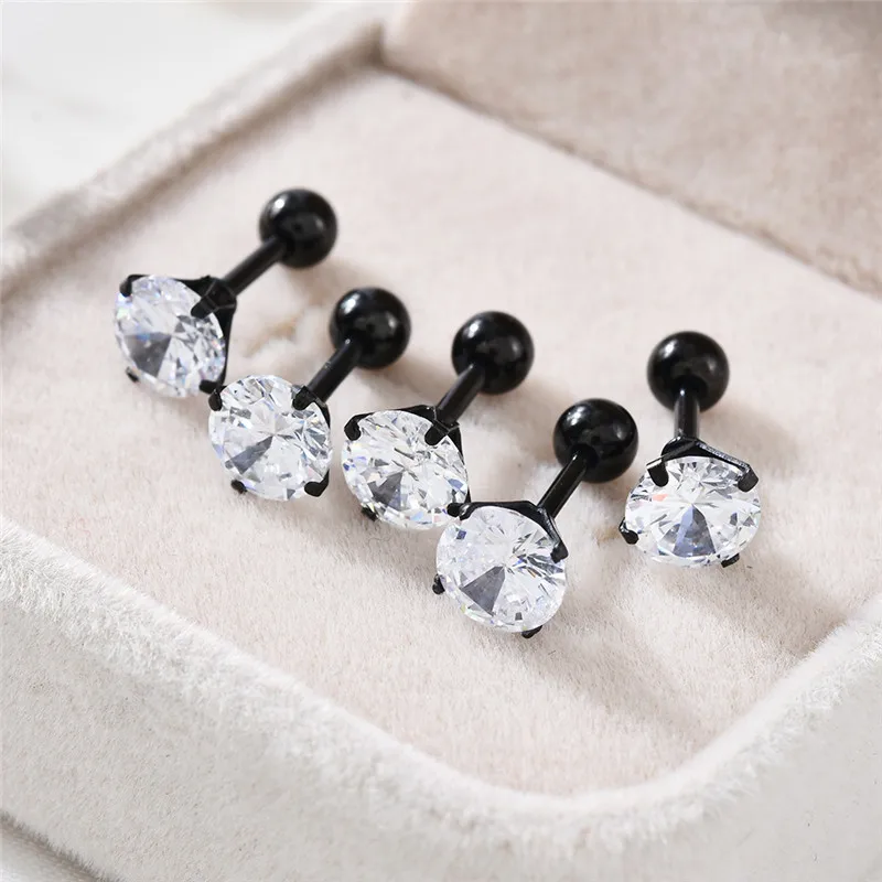 1 pcs Medical Stainless steel Crystal Zircon Ear Studs Earrings For Women/Men 4 Prong Tragus Cartilage Piercing Jewelry
1 pcs Medical Stainless steel Crystal Zircon Ear Studs Earrings For Women/Men 4 Prong Tragus Cartilage Piercing Jewelry