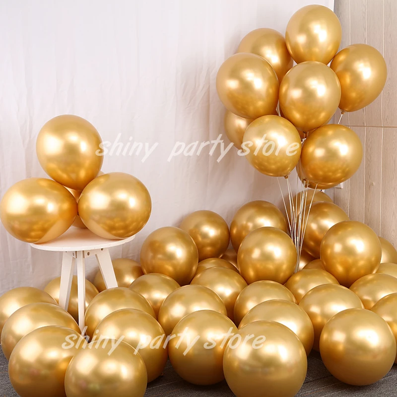 20pcs 12inch Metallic Chrome Balloon Gold Balloons Wedding Decoration Birthday Party Valentine's Day Baby Shower Globos Supplies
20pcs 12inch Metallic Chrome Balloon Gold Balloons Wedding Decoration Birthday Party Valentine's Day Baby Shower Globos Supplies