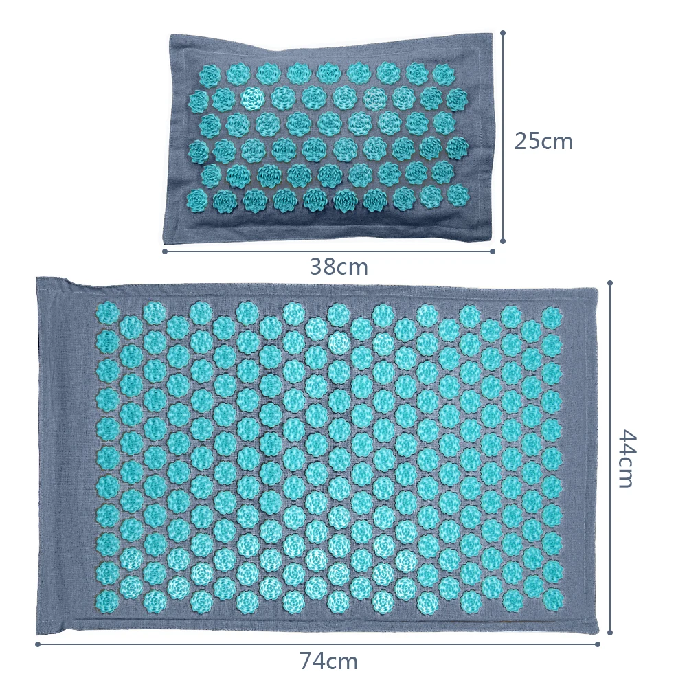 Acupressure Mat Back Foot Massage Mat with Pillow Set Relaxation Stress Relief Lotus Spike Acupuncture Mat Cushion 
Acupressure Mat Back Foot Massage Mat with Pillow Set Relaxation Stress Relief Lotus Spike Acupuncture Mat Cushion