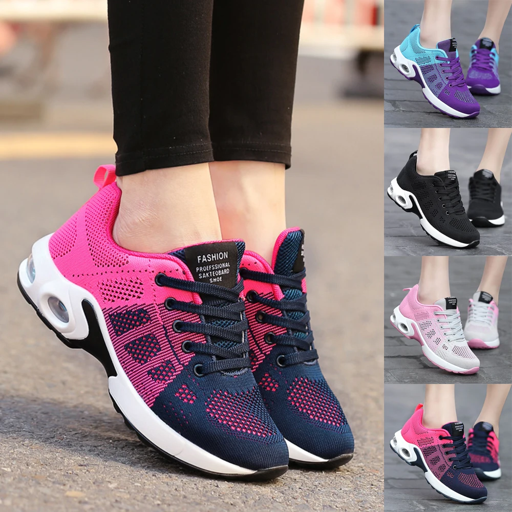 Women's Air Cushion Breathable Sneakers Walking Casual Running Shoes Lace-Up Mesh Light Breathable Ladies Shoes
Women's Air Cushion Breathable Sneakers Walking Casual Running Shoes Lace-Up Mesh Light Breathable Ladies Shoes
