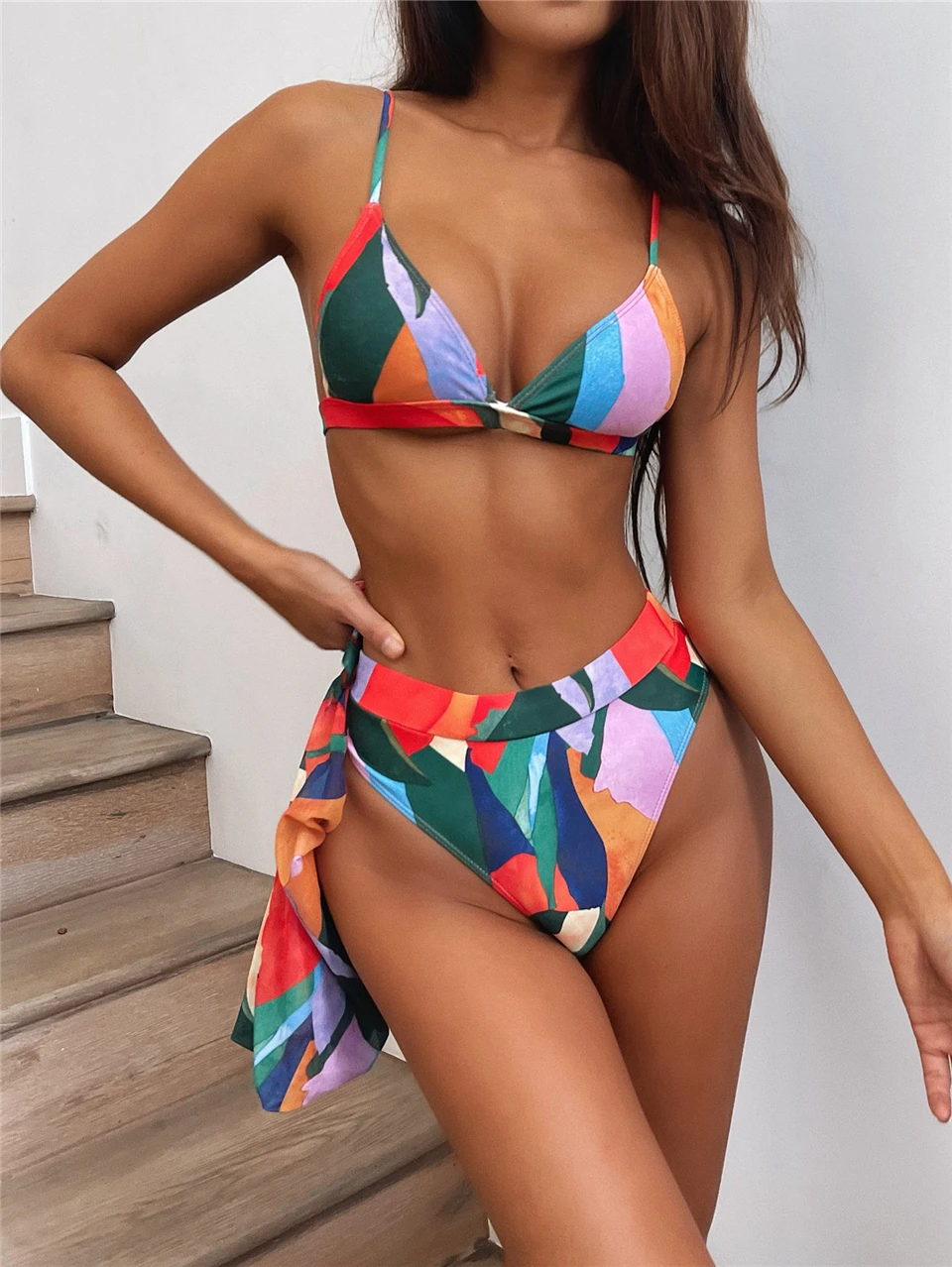 Bikini Set Women Swimsuit Bikinis Printed High Waist Swimwear 3pcs Triangle Sexy Bathing Suits Summer Beach Wear Ladies Bather
Bikini Set Women Swimsuit Bikinis Printed High Waist Swimwear 3pcs Triangle Sexy Bathing Suits Summer Beach Wear Ladies Bather
