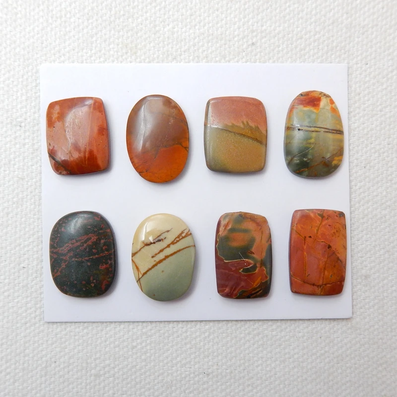 Natural Stone 8Pcs Multi-Color Picasso Jasper Cabochon Setting 18x12x4mm 16x13x4mm 10.5g Fashion Jewelry Accessories
Natural Stone 8Pcs Multi-Color Picasso Jasper Cabochon Setting 18x12x4mm 16x13x4mm 10.5g Fashion Jewelry Accessories
