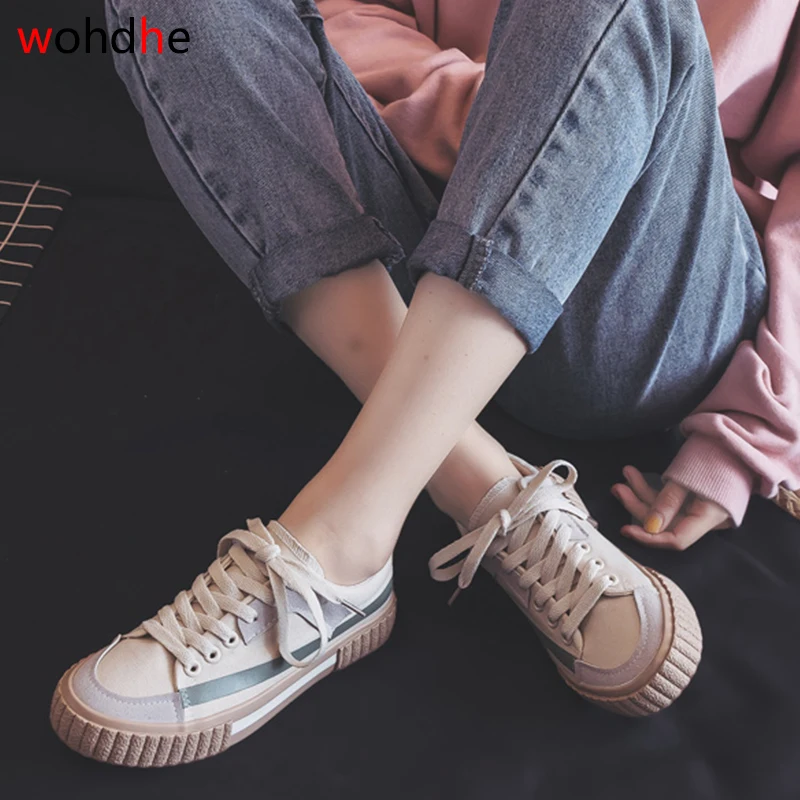 wohdhe Women Canvas Shoes Lace Up Flat Casual Ladies Sneakers Round Toe Trend Platform Shoes New Comfortable Vulcanized Shoes
wohdhe Women Canvas Shoes Lace Up Flat Casual Ladies Sneakers Round Toe Trend Platform Shoes New Comfortable Vulcanized Shoes