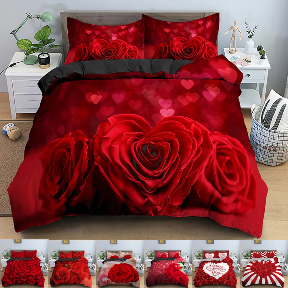 3D Rose Flower Bedding Set 3D Print Duvet Cover Quilt Cover With Zipper Queen Double Comforter Sets Valentine Christmas Gifts
3D Rose Flower Bedding Set 3D Print Duvet Cover Quilt Cover With Zipper Queen Double Comforter Sets Valentine Christmas Gifts