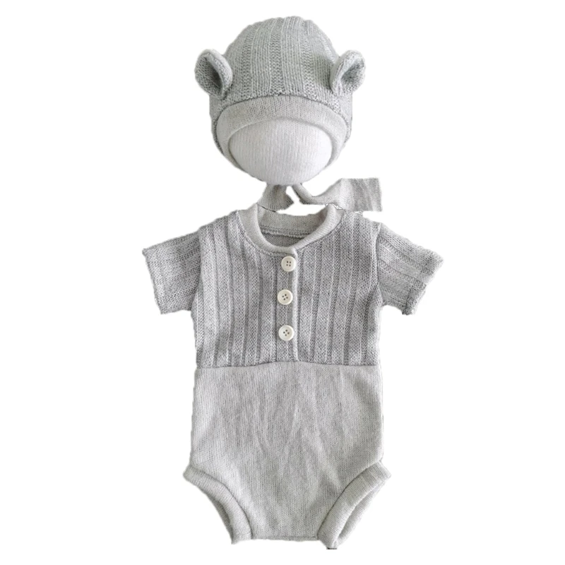 2Pcs Newborn Romper Photography Props Outfits Bodysuit with Bonnet Baby Photography Props
2Pcs Newborn Romper Photography Props Outfits Bodysuit with Bonnet Baby Photography Props