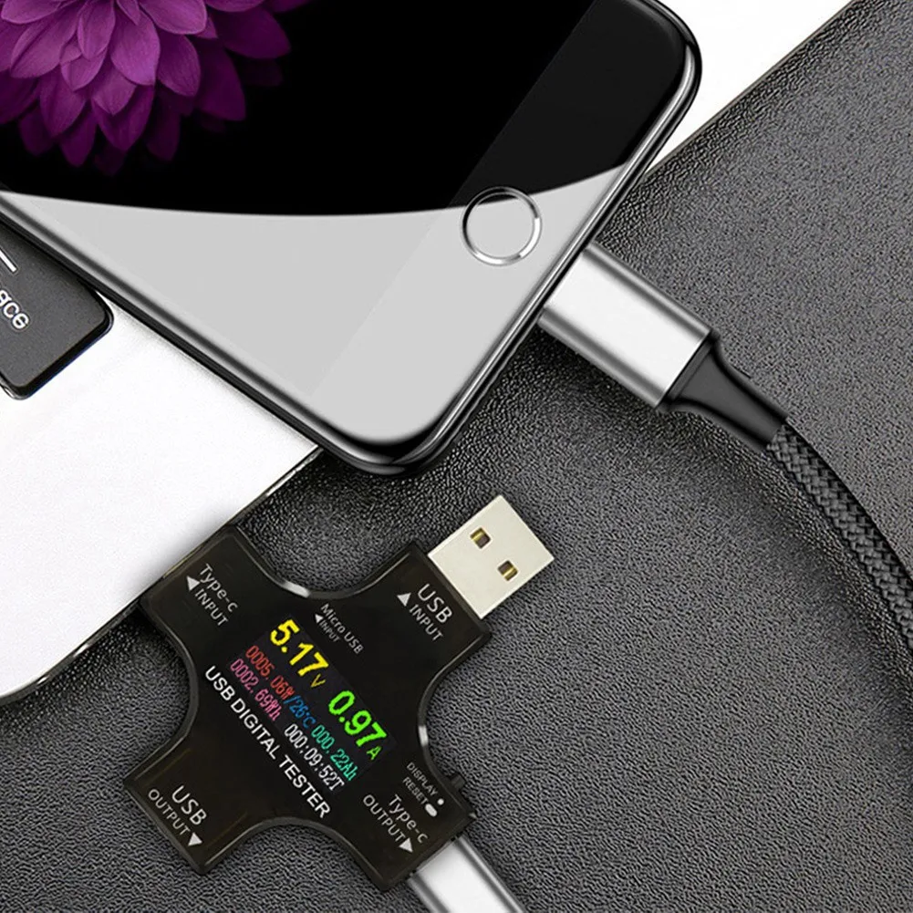Цифровой USB-тестер 5.1 Type-C, Вольтметр постоянного тока, амперметр, измеритель напряжения, силы тока, индикатор заряда внешнего аккумулятора PD
Цифровой USB-тестер 5.1 Type-C, Вольтметр постоянного тока, амперметр, измеритель напряжения, силы тока, индикатор заряда внешнего аккумулятора PD