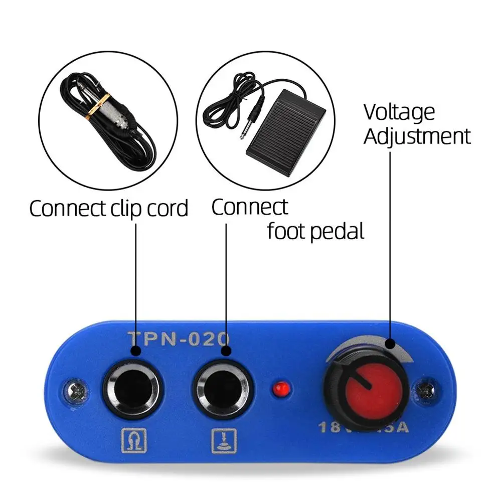 BellyLady Mini Tattoo Power Supply Professional Power Supply with Cable Blue
BellyLady Mini Tattoo Power Supply Professional Power Supply with Cable Blue