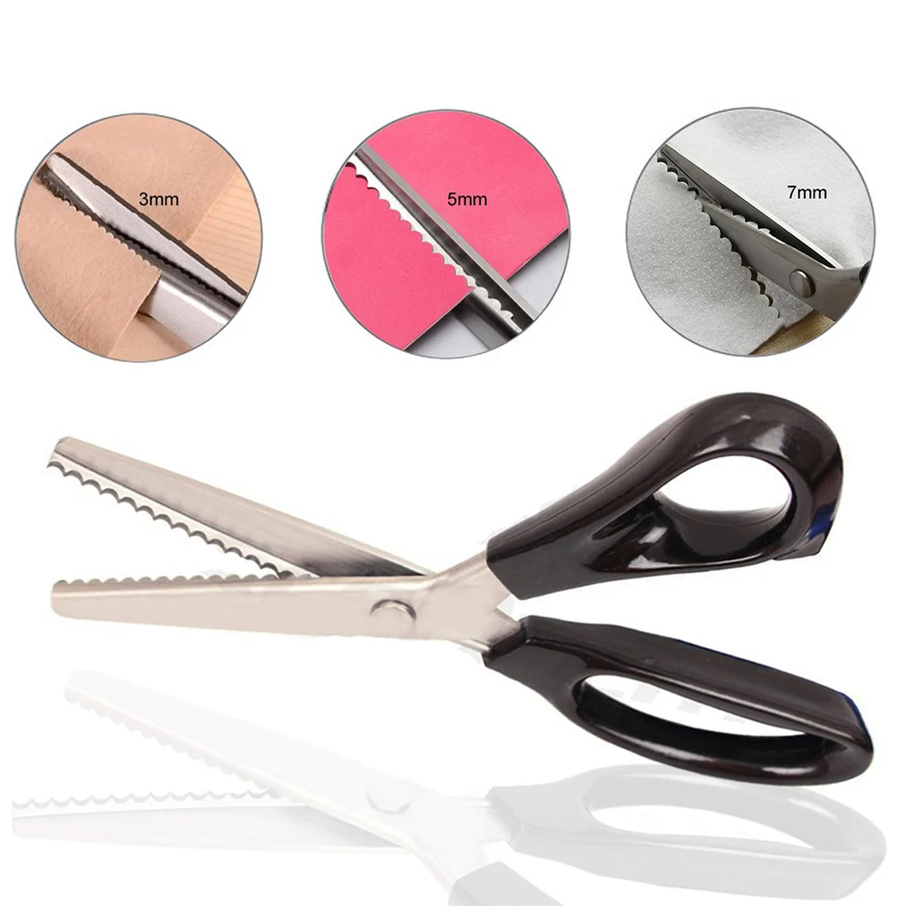 Stainless Steel Handled Professional Dressmaking Sewing Scissors Zig Zag Fabric Craft Scissors
Stainless Steel Handled Professional Dressmaking Sewing Scissors Zig Zag Fabric Craft Scissors