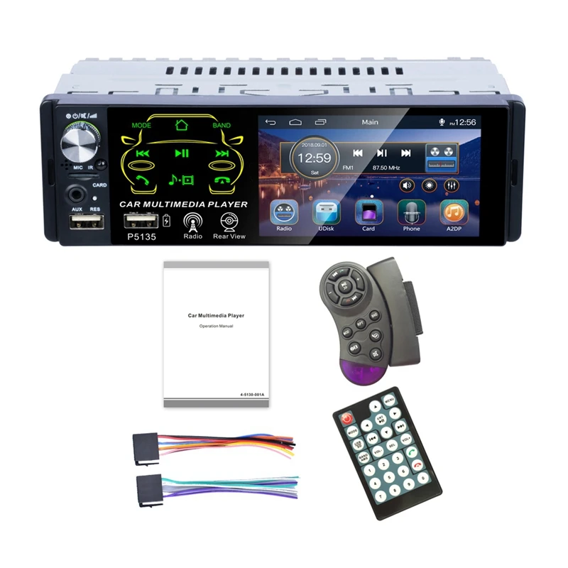 P5135 1 Din Car Radio MP5 Player Contact Screen 2USB FM AM Bluetooth Autoradio 4.1 Inch Car Stereo
P5135 1 Din Car Radio MP5 Player Contact Screen 2USB FM AM Bluetooth Autoradio 4.1 Inch Car Stereo