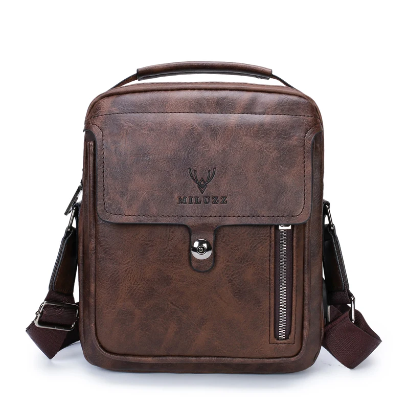 Сумка через плечо мужская, из искусственной кожи, винтажная 
Сумка через плечо мужская, из искусственной кожи, винтажная