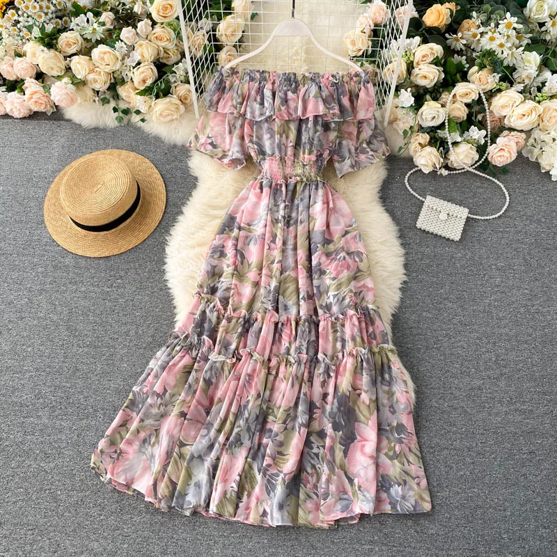 Holiday Dress 2021 Summer Sexy Slash Neck Off-the-shoulder Lotus Leaf Edge Chiffon Shredded Flower Long Dress Club Party Dress
Holiday Dress 2021 Summer Sexy Slash Neck Off-the-shoulder Lotus Leaf Edge Chiffon Shredded Flower Long Dress Club Party Dress