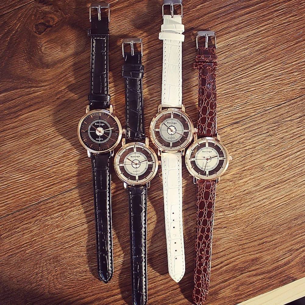Fashion Men Women Unisex Watch Vintage Hollow Round Dial Quartz No Numbers Faux Leather Strap Couple Wrist Watch zegarek damski
Fashion Men Women Unisex Watch Vintage Hollow Round Dial Quartz No Numbers Faux Leather Strap Couple Wrist Watch zegarek damski