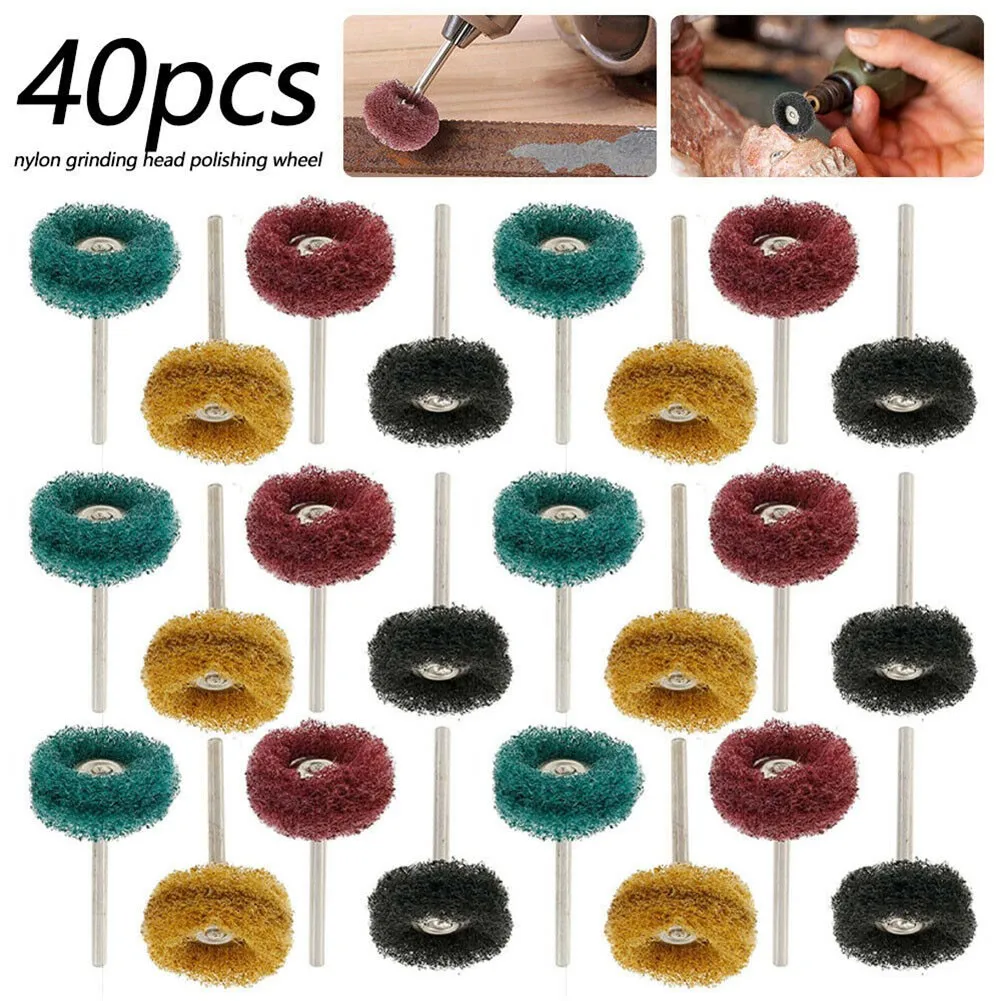 40pcs Mini Drill Abrasive Brush Nylon Buffing Polishing Wheel 3mm Shank 25mm Brush Wheel Buffing Polishing Set For Rotary Tool
40pcs Mini Drill Abrasive Brush Nylon Buffing Polishing Wheel 3mm Shank 25mm Brush Wheel Buffing Polishing Set For Rotary Tool