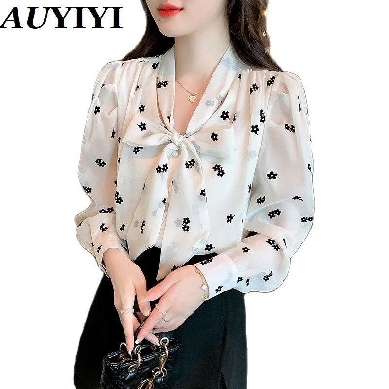AUYIYI 2022 Spring And Autumn High-End French Fashion And Elegant Temperament V-Neck Chiffon Long-Sleeved Shirt Gentle Blouse
AUYIYI 2022 Spring And Autumn High-End French Fashion And Elegant Temperament V-Neck Chiffon Long-Sleeved Shirt Gentle Blouse