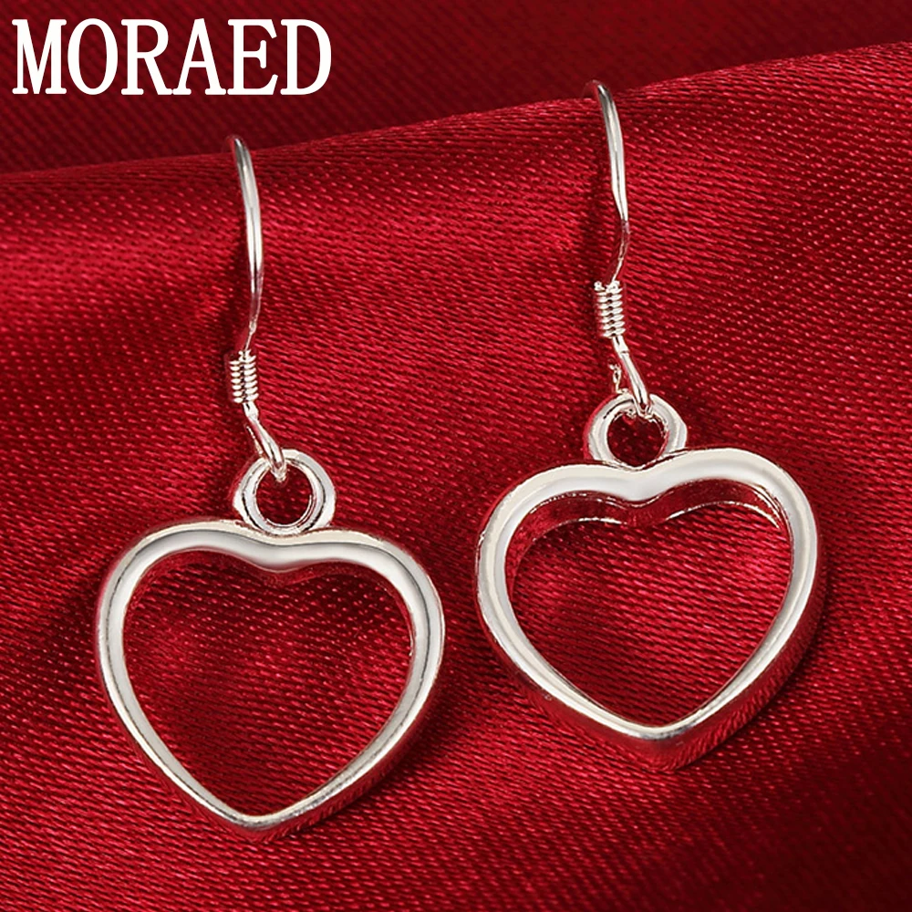 Fashion 925 Silver Earrings Simple Elegant Love Heart Drop Earrings For Women Wedding Party Jewelry 
Fashion 925 Silver Earrings Simple Elegant Love Heart Drop Earrings For Women Wedding Party Jewelry