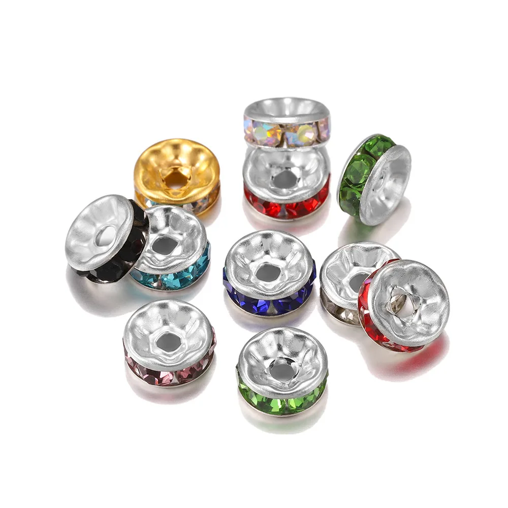 50PCS/Lot 4/6/8/10mm Multicolor Crystal Rhinestone Beads Round Rondelle Spacer Beads For Jewelry Making DIY Accessories
50PCS/Lot 4/6/8/10mm Multicolor Crystal Rhinestone Beads Round Rondelle Spacer Beads For Jewelry Making DIY Accessories