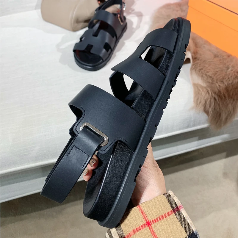 Hot Sale Fashion H Brand Womens Summer Sandals Genuine Leather Women's Shoes Designer Luxury Hook&Loop Sandals Shoes For Ins
Hot Sale Fashion H Brand Womens Summer Sandals Genuine Leather Women's Shoes Designer Luxury Hook&Loop Sandals Shoes For Ins