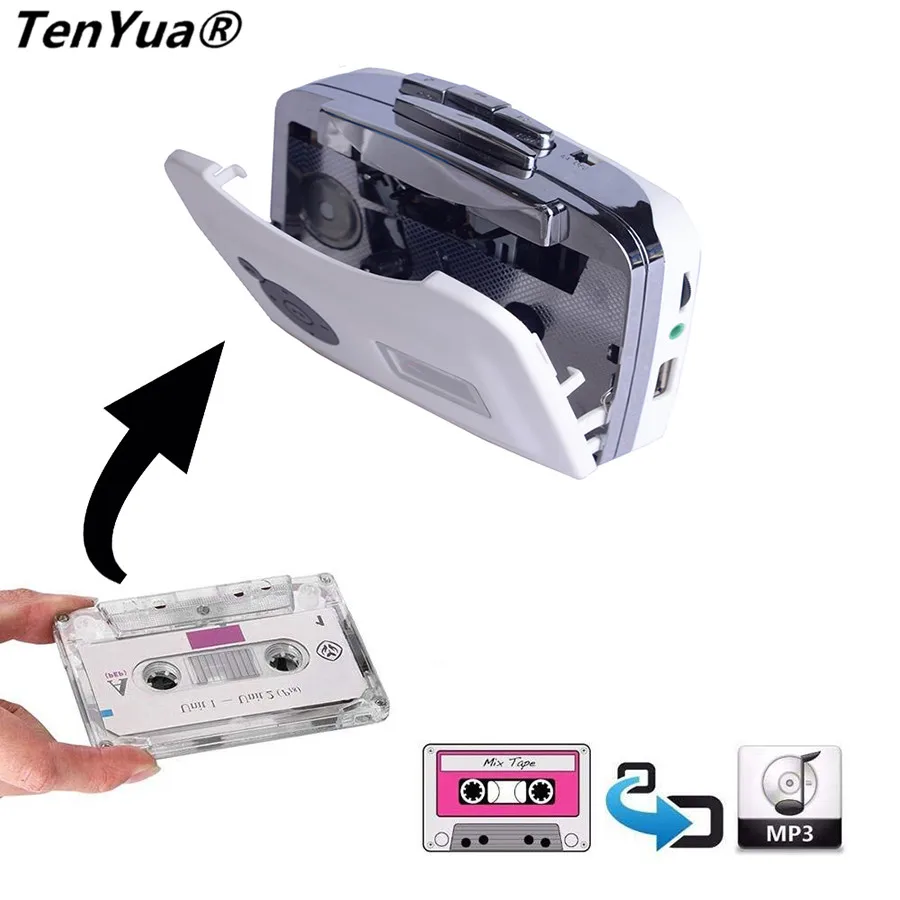 Портативный Преобразователь кассетной ленты в MP3 для Windows XP / Vista 7 Plug and play USB