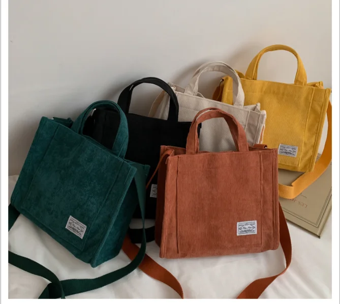Corduroy Women Canvas Shoulder Crossbody Bags 2021 Korean Female Handbags Tote Bag with Short Handle Sac A Main
Corduroy Women Canvas Shoulder Crossbody Bags 2021 Korean Female Handbags Tote Bag with Short Handle Sac A Main