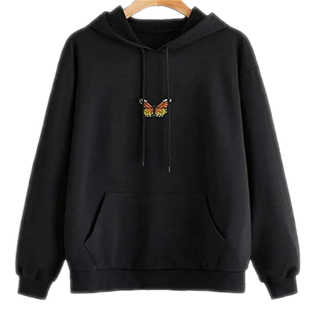 Fashion 2021Woment Print Butterfly Sweatshirt Casual Long Sleeve Korean Style Pocket Pullover Hoodie Tunic Top Blouse
Fashion 2021Woment Print Butterfly Sweatshirt Casual Long Sleeve Korean Style Pocket Pullover Hoodie Tunic Top Blouse