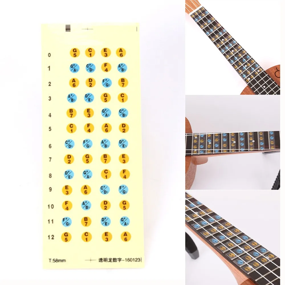 Ukulele Fretboard Note Map Sticker Fingerboard Frets Decals for Beginner Practice
Ukulele Fretboard Note Map Sticker Fingerboard Frets Decals for Beginner Practice