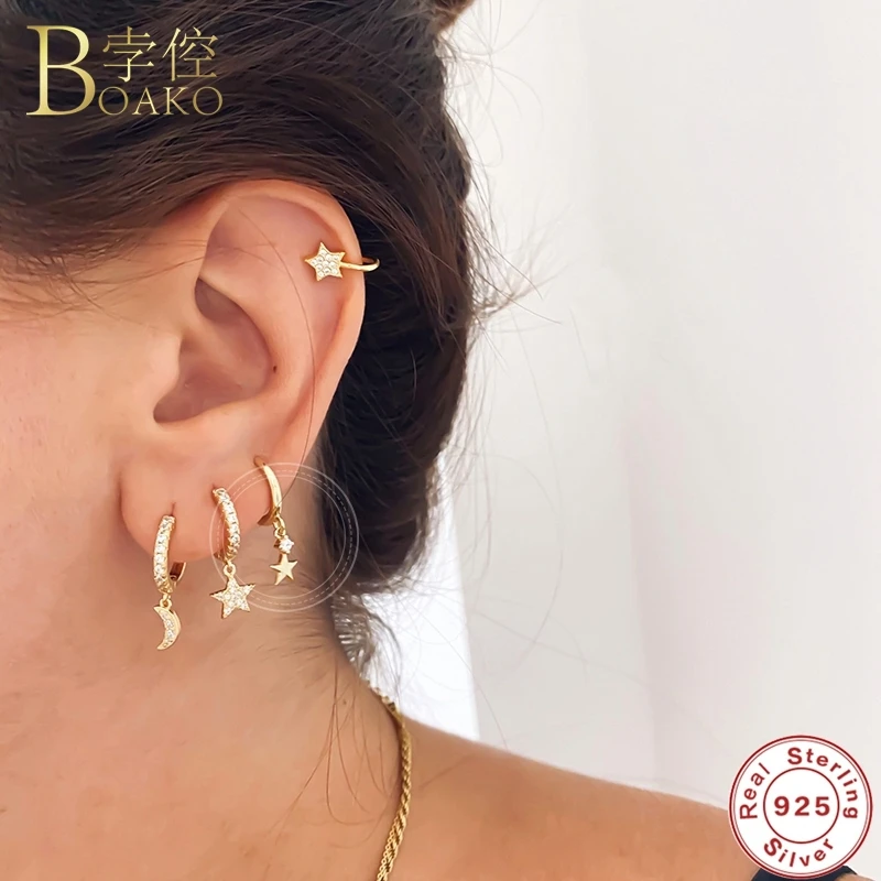 Boako 925 Silver Dainty, Minimalist Dangling CZ Huggie Drop Earrings Hoops Crescent Earrings Minimalist Hoops Earrings for Women
Boako 925 Silver Dainty, Minimalist Dangling CZ Huggie Drop Earrings Hoops Crescent Earrings Minimalist Hoops Earrings for Women