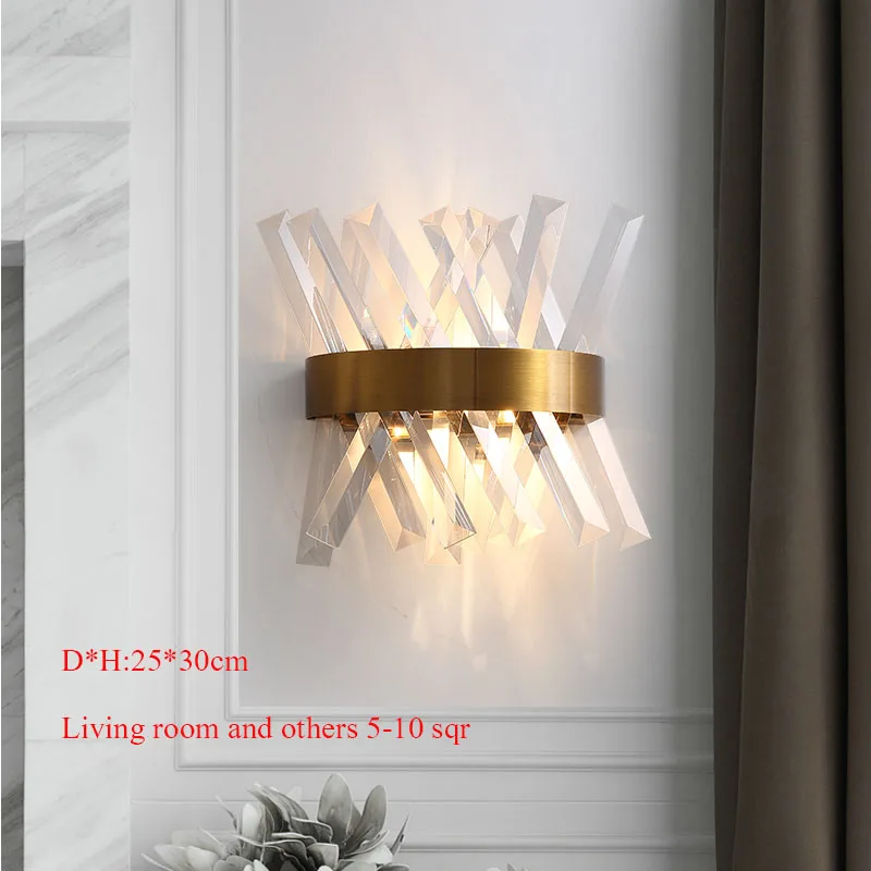IKVVT Modern Light Luxury Crystal Wall Lamp Living Room Bedroom Simple Style Sconces Home Deco Glod Led Luminaire
IKVVT Modern Light Luxury Crystal Wall Lamp Living Room Bedroom Simple Style Sconces Home Deco Glod Led Luminaire
