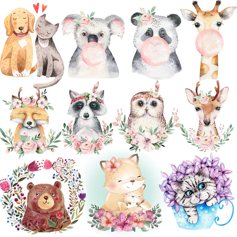 Girls Iron-On Transfer Cute Animal Flower Print Washable Stripe DIY T-Shirt Clothing Stickers Eco-Friendly Patches
Girls Iron-On Transfer Cute Animal Flower Print Washable Stripe DIY T-Shirt Clothing Stickers Eco-Friendly Patches
