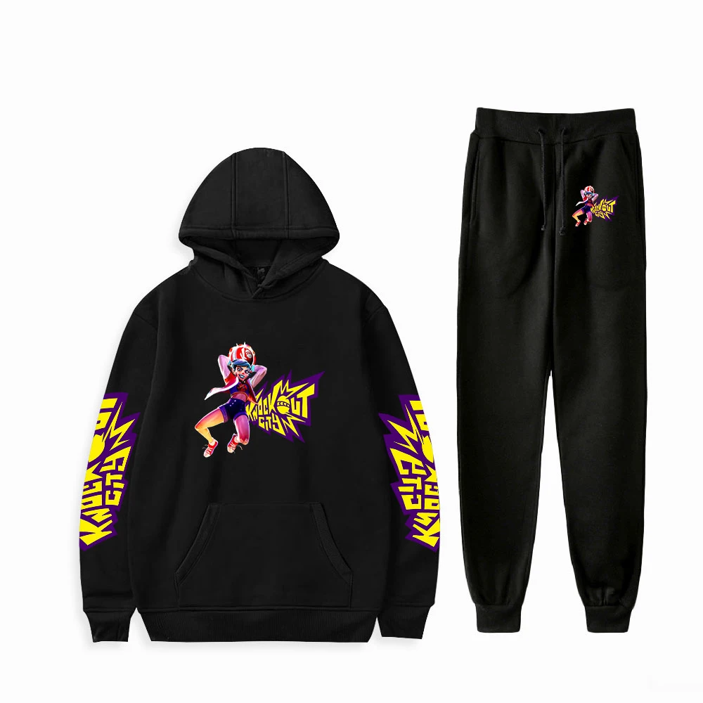 Knockout City Sweatshirt Unisex Two Piece Set Hoodie+Jogger Pant Harajuku Streetwear 2021 Pop Games Clothes Women Men's Set
Knockout City Sweatshirt Unisex Two Piece Set Hoodie+Jogger Pant Harajuku Streetwear 2021 Pop Games Clothes Women Men's Set