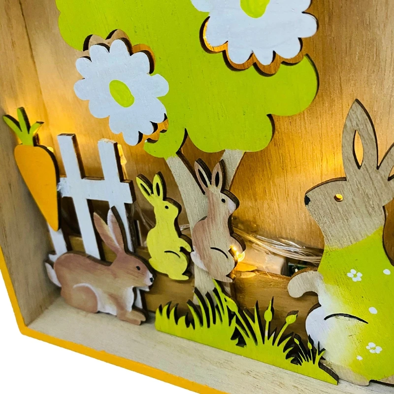 Wooden Easter Rabbit Bunny House Decorations LED Lamp Night Light Home Ornament 69HF
Wooden Easter Rabbit Bunny House Decorations LED Lamp Night Light Home Ornament 69HF