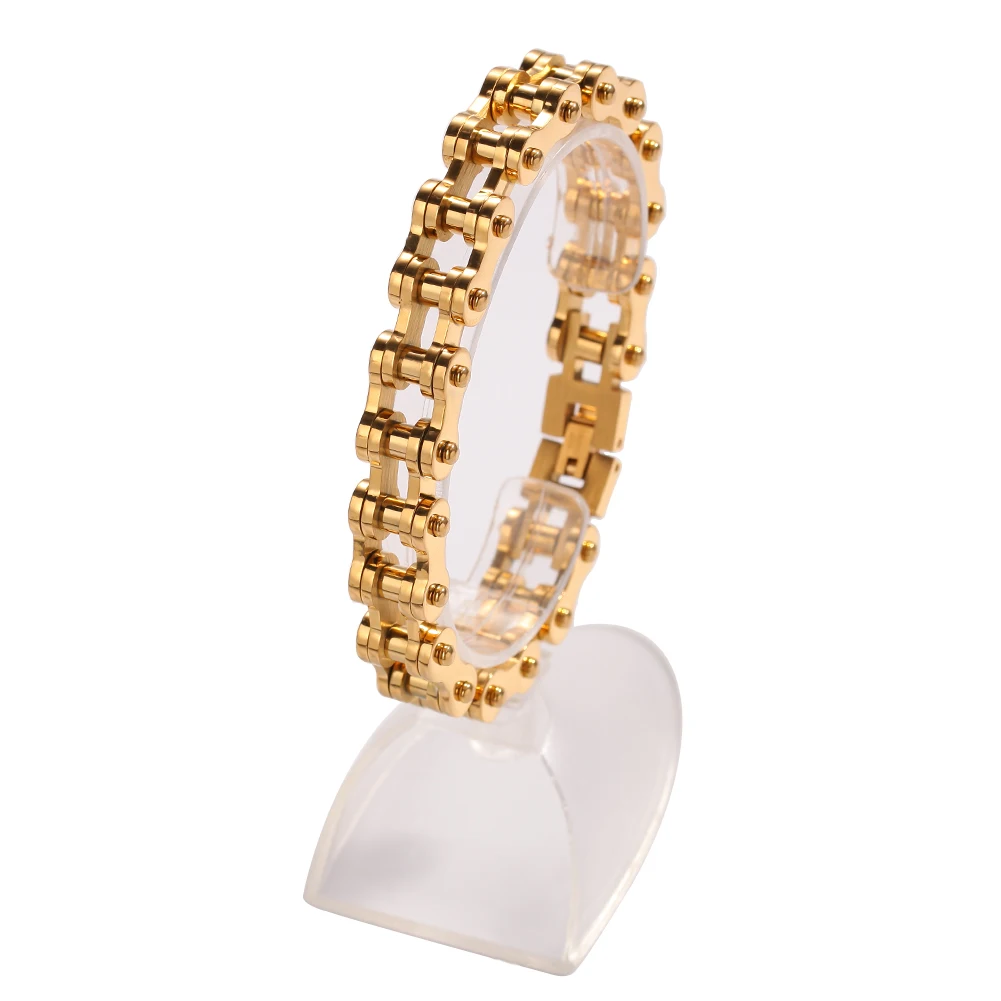 15mm Men Bracelet Gold Silver Color Stainless Steel Bike Link Chain Bracelets Male Jewelry Hip Hop Gift Rock PUNK
15mm Men Bracelet Gold Silver Color Stainless Steel Bike Link Chain Bracelets Male Jewelry Hip Hop Gift Rock PUNK