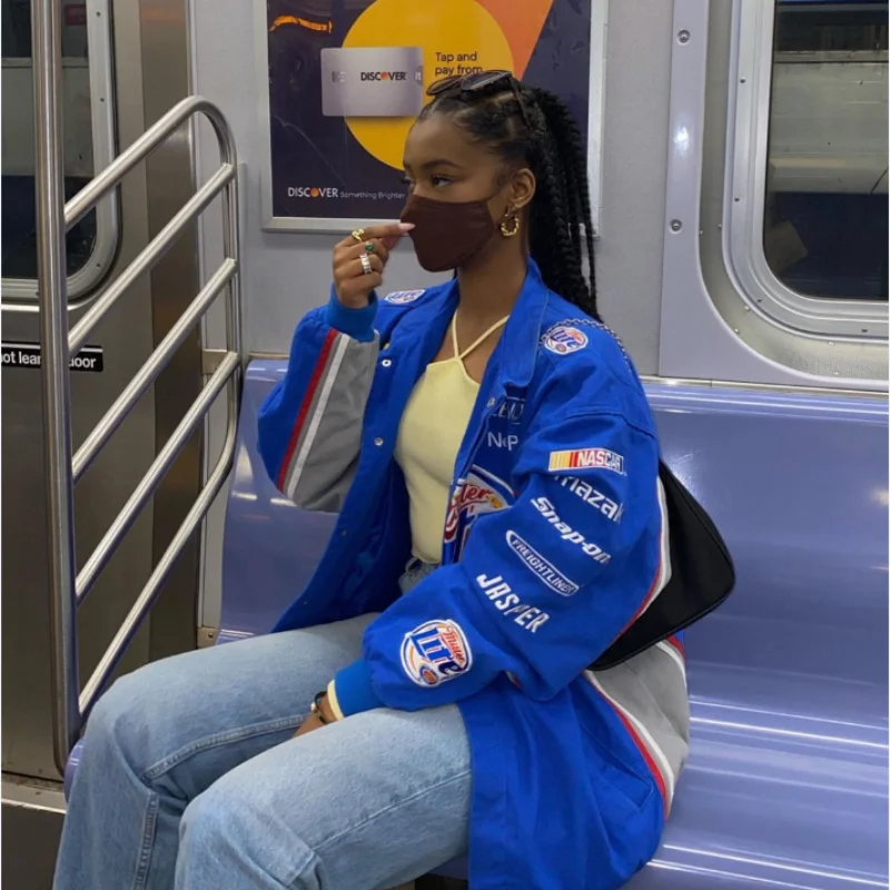 Женская однобортная куртка, Повседневная Уличная куртка большого размера с длинными рукавами и отложным воротником в стиле хип-хоп, Осень-з...
Женская однобортная куртка, Повседневная Уличная куртка большого размера с длинными рукавами и отложным воротником в стиле хип-хоп, Осень-з...