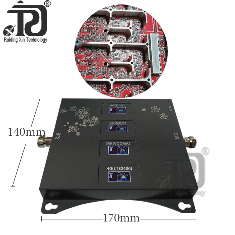 Four-Band Repeater 900/1800/2100/2600mhz 4g Cellular amplifier 2G 3G 4G Mobile Signal Booster 4G Signal Repeater gsm 2g 3g 4g
Four-Band Repeater 900/1800/2100/2600mhz 4g Cellular amplifier 2G 3G 4G Mobile Signal Booster 4G Signal Repeater gsm 2g 3g 4g