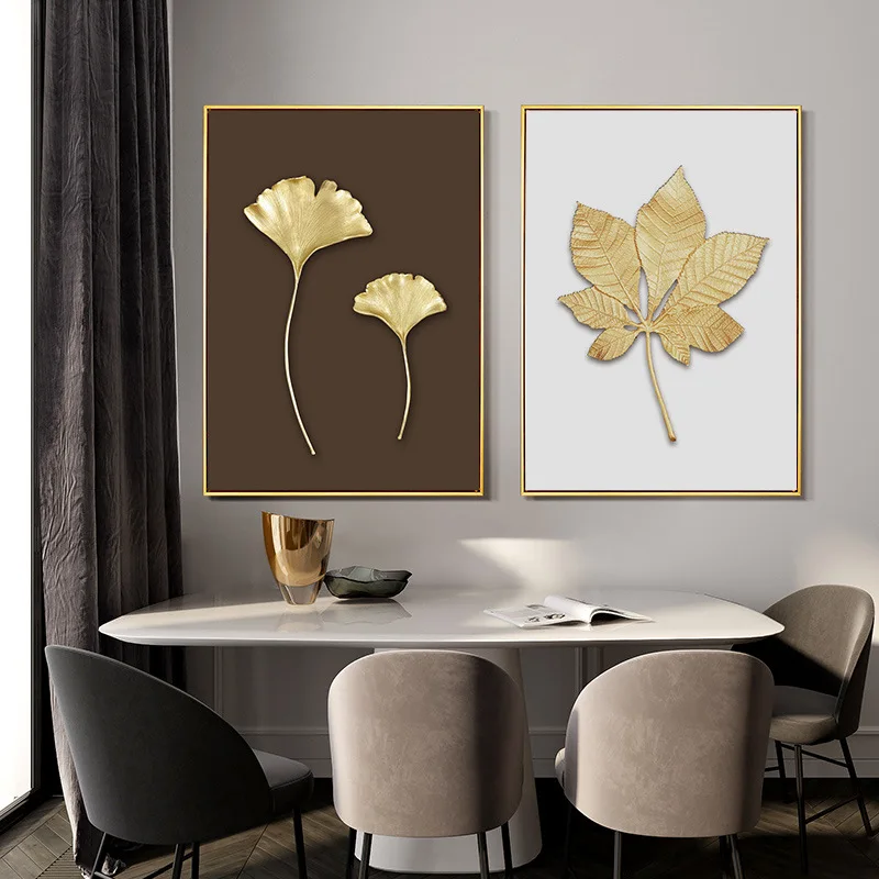 Canvas Painting Simple Modern Light Luxury European Style Golden Leaf Living Room High-end Decorative Painting Home Decor
Canvas Painting Simple Modern Light Luxury European Style Golden Leaf Living Room High-end Decorative Painting Home Decor