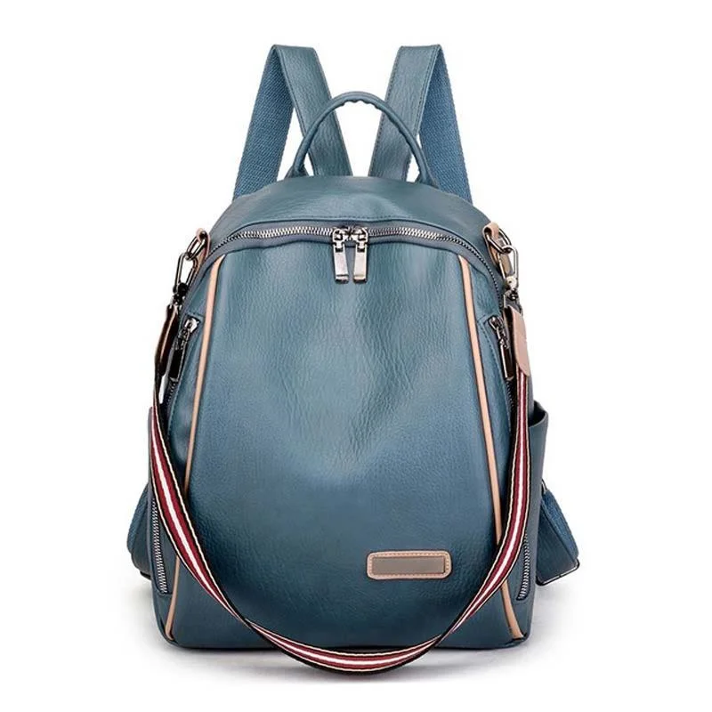 Women 's backpack 2020 spring new fashion wild quality soft leather leisure travel large capacity blue color bag purse
Women 's backpack 2020 spring new fashion wild quality soft leather leisure travel large capacity blue color bag purse