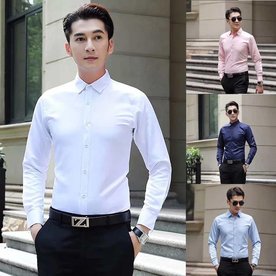 QIWN Business Shirt Youth Korean Style Trendy Slim Men's White Shirt New Men's Long-sleeved Shirt Solid Color Non-iron
QIWN Business Shirt Youth Korean Style Trendy Slim Men's White Shirt New Men's Long-sleeved Shirt Solid Color Non-iron
