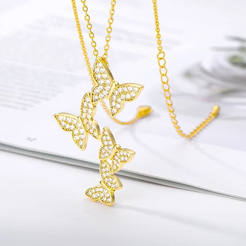 Charm Zircon Butterfly Necklaces For Women Chic Choker Gold Unique Clavicle Chain Pendants Necklace Glamour Butterfly Jewelry
Charm Zircon Butterfly Necklaces For Women Chic Choker Gold Unique Clavicle Chain Pendants Necklace Glamour Butterfly Jewelry